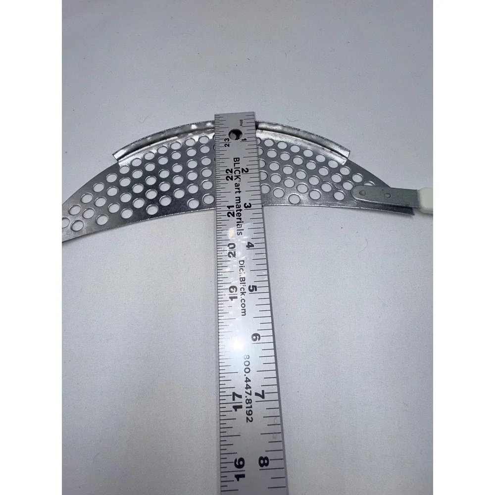 Crescent Pot Strainer Kitchen Tool Silver White Stainless